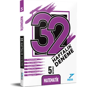 Pruva Yayınları 5. Sınıf Matematik 32 Haftalık Deneme