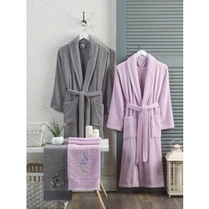 Hediyeli Hediyeli Çift Kişilik Bornoz Set