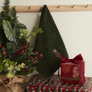 Karaca Home New Year Asker %100 Pamuk El Havlusu Yeşil