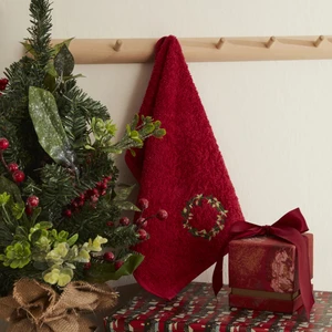Karaca Home New Year Celeng %100 Pamuk El Havlusu Kırmızı