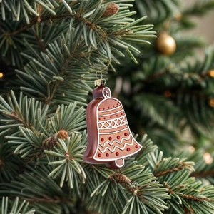 New Year Yılbaşı Çan Ağaç Süsü 7,1x2,2x11 cm