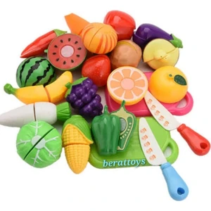Berat Toys Berattoys 28 Parça Meyve Sebzeler Kesilebilir Meyve Cırtlı Oyuncak Meyve Sebze 2 poşet