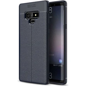 Samsung Galaxy Note 9 Kılıf Niss Deri Desen Silikon