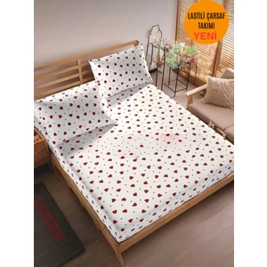 Lastikli Çift Kişilik Çarşaf ve 1 Adet Yastık Kılıfı 100 x 200 CMSETYS8856421