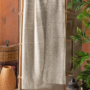 Laurel Çift Kişilik Bej Battaniye