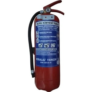 Miralaz Ticaret 6 kg Askı Aparatlı  Kuru Kimyevi Ruhsata Uygun Yangın Söndürme Cihazı 4 Yıllık