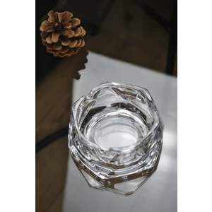 Yuvarlak Cam Kristal Lüks Küllük - Kül Tablası - Yuvarlak Kül Tabağı 10,5 cm