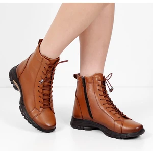 Celal Gültekin Kadın Taba Fermuarlı Deri Bot