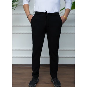 Erkek Siyah Örme Jogger Pantolon