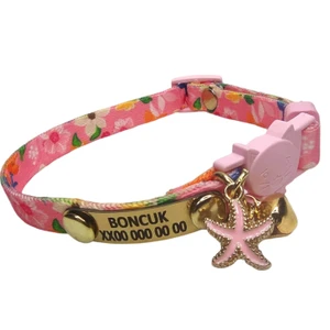 Ayz Markalama Güvenlik Kilitli Kedi Tasması, Isimli Kedi Tasması, Kedi Künyesi, Kedi Isimlik, Safety Click Tasma