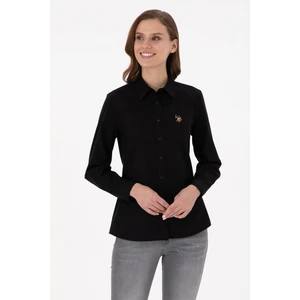 U.S. Polo Assn. Kadın Siyah Gömlek Basic 50295710-VR046