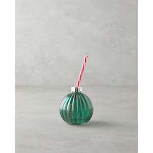 English Home Joyful Christmas Cam Pipetli Bardak 400 ml Yeşil