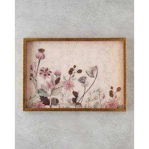 English Home Flowery Dekoratif Tepsi 30X42 cm Krem