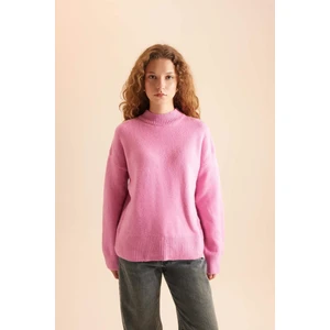 Oversize Geniş Kalıp Yarım Balıkçı Yaka Triko Kazak R6044AZNS