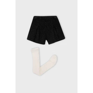 Kız Bebek 2'li Takım Tweed Şort Etek Külotlu Çorap D7464A524WN