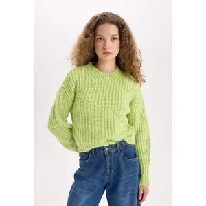 Coool Oversize Geniş Kalıp Bisiklet Yaka Triko Kazak V1811AZNS