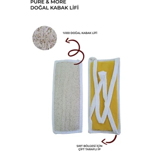 Doğal Kabak Lifi Uzun Sırt Kese, Banyo Kesesi, Organik, Cilt Bakımı