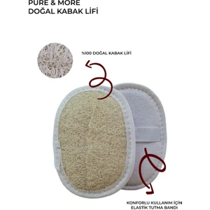 Doğal Kabak Lifi Oval Kese, Banyo Kesesi,  Organik, Cilt Bakımı