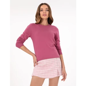 Pierre Cardin Kadın Gül Kurusu Slim Fit Basic Kazak 50300769-VR026