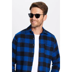 Erkek Klasik Fit Normal Kesim Oduncu Tek Cepli Kareli Kışlık Gömlek