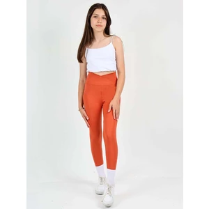 Kız Çocuk Yüksek Bel Kruvaze Kemer, Koşu, Yürüyüş,  Casual, Spor, Atletik, Egzersiz, Fittness Tayt