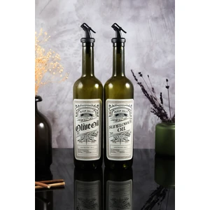 750ML Retro Serisi Siyah Başlıklı Zeytinyağı Şişesi,ayçiçek Yağı Şişesi,yağdanlık