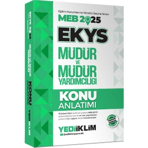 Yediiklim Yayınları 2025 Meb Ekys Müdür ve Müdür Yardımcılığı Konu Anlatımı