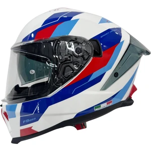 865 Tıtan White Blue Red Kask