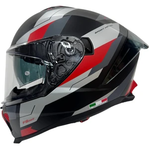 865 Tıtan Black Whıte Red Kask