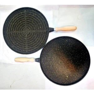 Hamarat Çift Taraflı Granit Kaplı 34 cm Döküm Gözleme - Grill Tava