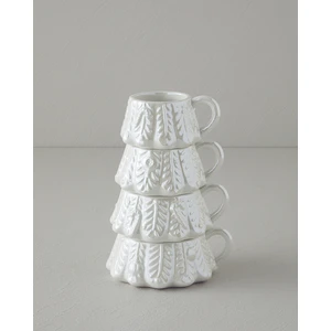 English Home White Pine Dolomite 4'lü Kupa 153 ML-193 ML-267 ML-267 ml Beyaz