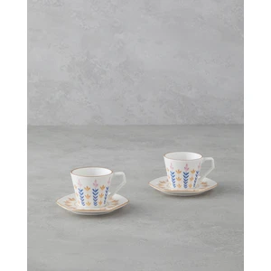 English Home Amara Bone Porselen 4 Parça 2 Kişilik Kahve Fincan Takımı 80 ml Renkli