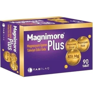 Tab İlaç Magnimore Magnezyum İçeren Takviye Edici Gıda 90 Tablet
