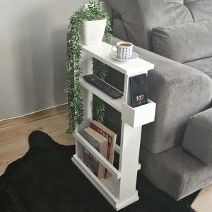 Tekir Store Yan Sehpa Özel Tasarım Telefon Koymalık Dergilik Koltuk Yanı Dekoratif Sehpa MDF