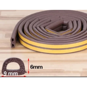Kendinden Yapışkanlı Kapı ve Pencere İzolasyon Bandı - Kauçuk Fitil Kahverengi 10 x 2 =20 Metre