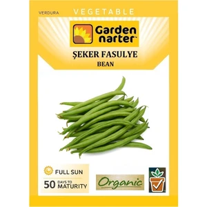 Garden Narter Sırık Şeker Taze Fasulye Tohumu Doğal Organik Fasulye Tohumu Pakette 25 gr 40 Adet Tohum