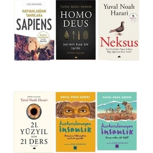 Sapiens - Homo Deus - Neksus - 21. Yüzyıl İçin 21 Ders - Durdurulamayan İnsanlık 6'lı Set - Yuval Noah Harari