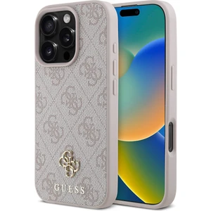 iPhone 16 Pro Max Kılıf Guess Orjinal Lisanslı Magsafe Şarj Özellikli Small 4g Classic Kapak Pembe