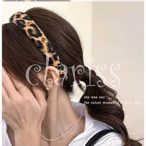 Leopar Desenli Bayan Taç