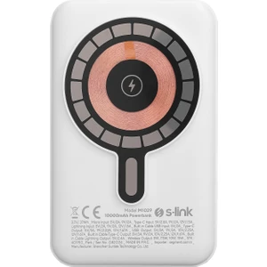 M1029 10000MAH Magsafe 15W HSC22.5W+PD20W+QC3.0 Beyaz LCD Taşınabilir Şarj Cihazı Powerbank