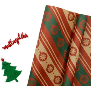 Repro Design 70x100 Cm Yılbaşı Temalı Paketleme Kağıdı 1 Adet , Ambalaj Kağıdı Model 9