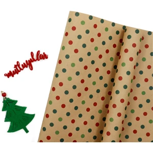 Repro Design 70x100 Cm Yılbaşı Temalı Paketleme Kağıdı 1 Adet , Ambalaj Kağıdı Model 8