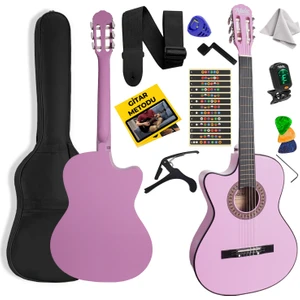 CG-396PU Solak Klasik Gitar Lila Full Set Sap Ayarlı 4/4 Yetişkin Boy