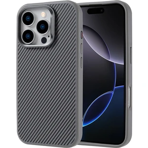 iPhone 16 Pro Max Magsafe Şarj Özellikli Karbon Fiber Görünümlü Düşme ve Hasara Dayanıklı Ceux Kılıf