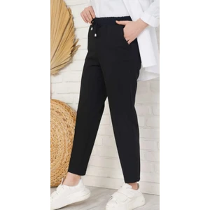 Beli Lastikli Bağcık Detaylı Modern Kesim Dar Paça Pantolon