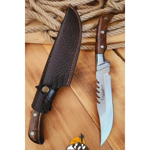 Ceviz Sap Outdoor Kamp Bıçağı Çakısı Piknik Bıçak Çakı Mutfak Bıçağı Kılıflı ( Kmp-01 )