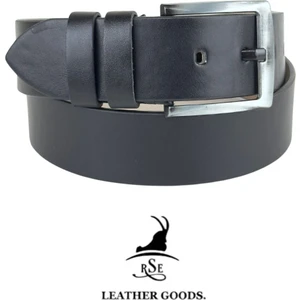 RSE Leather Goods Rse Leather Goodserkek 4,5 cm Spor Siyah Kemer -  Deri - Şık Tasarım