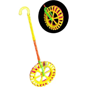 Çıngıraklı Sürmeli Baston Eğitici Oyuncak Tekerlekli Çın Çın