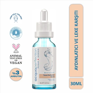 Acqua Perfection Aydınlatıcı ve Leke Karşıtı, Koyu Leke Karşıtı ve Cilt Tonu Eşitleyici Arbutin Serum (%3 Arbutin, Niacinamide) 30ML Hamilelik & Güneş Leke Karşıtı