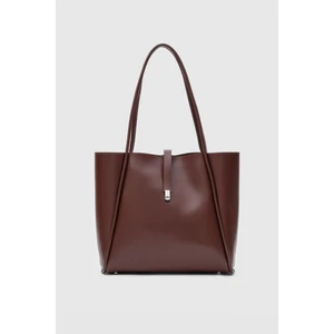 Shule Bags Chester Kilitli Fındık Kabuğu Omuz Çantası